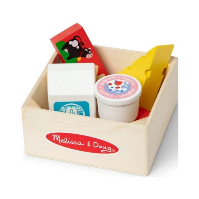 Set de joaca alimente Lactate, din lemn, 5 piese, 2 ani+ [3]