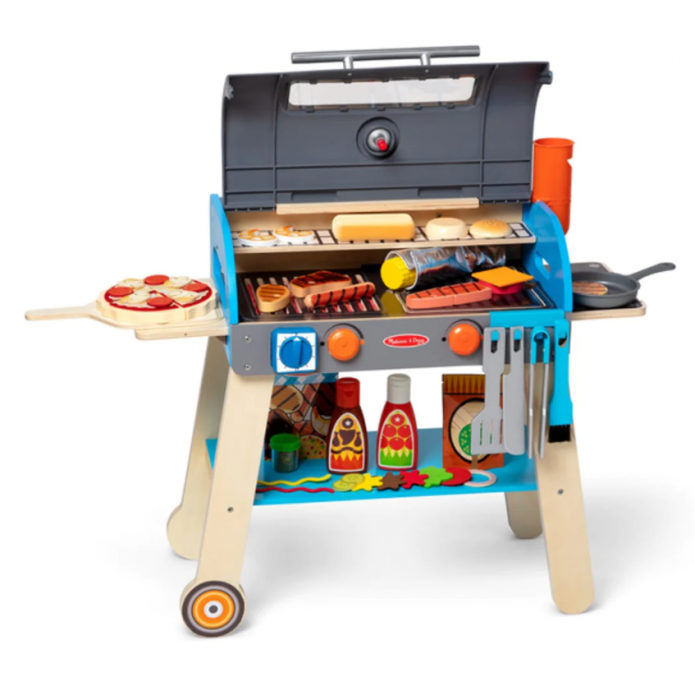 Set de joaca din lemn cu accesorii Grill si Pizza [2]