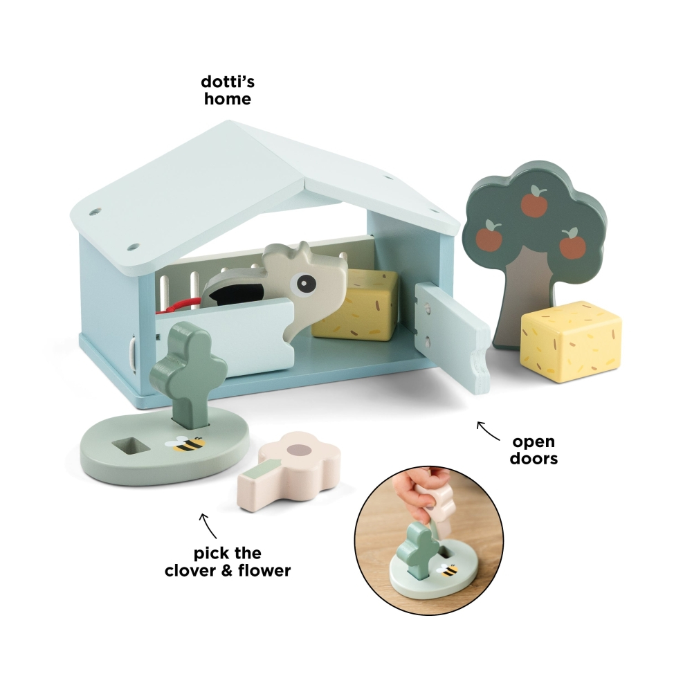 Set de joaca din lemn Tiny Farm Done by Deer Dotti Multicolor [2]