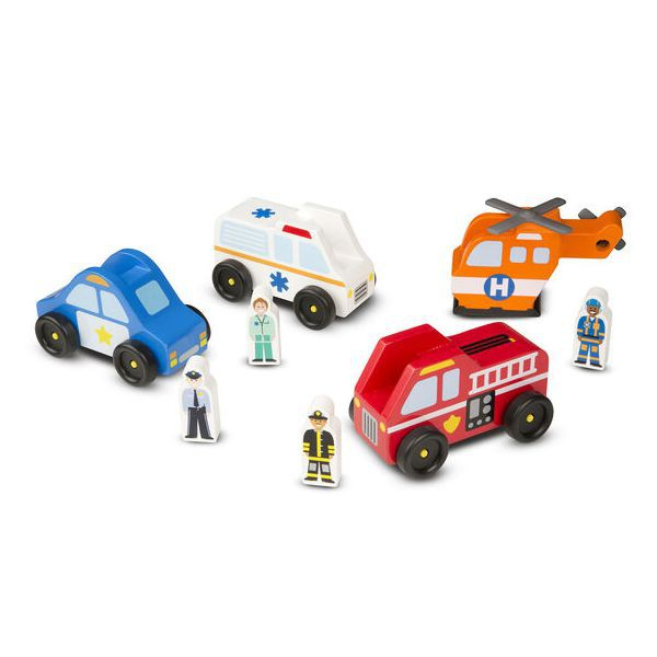 Set de joaca din lemn Vehicule de interventie [2]