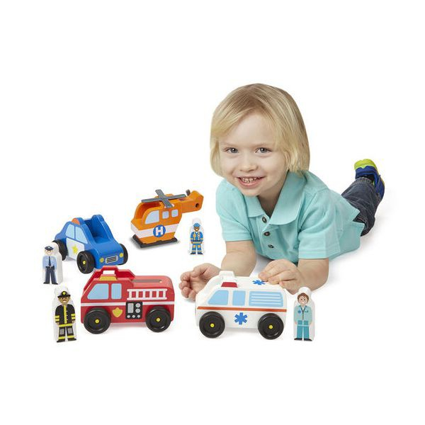 Set de joaca din lemn Vehicule de interventie [3]