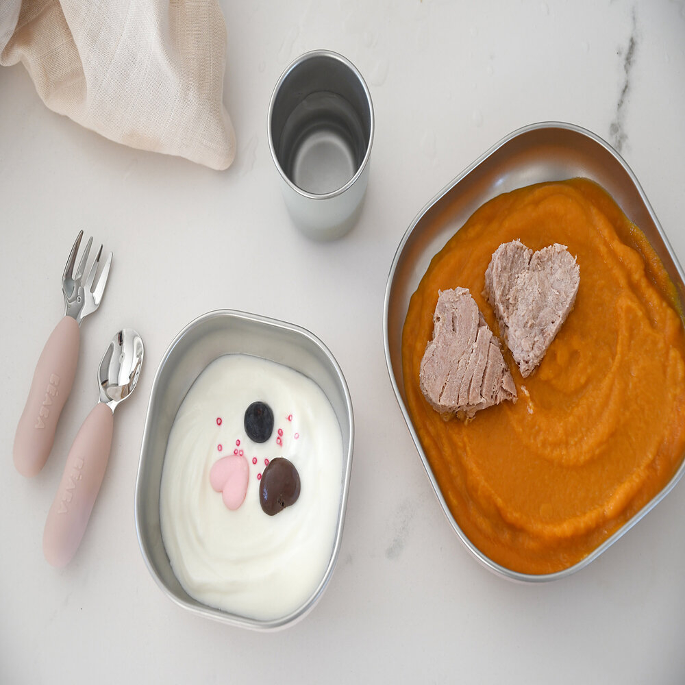 Set de masa Beaba din otel inoxidabil Cotton Candy [7]