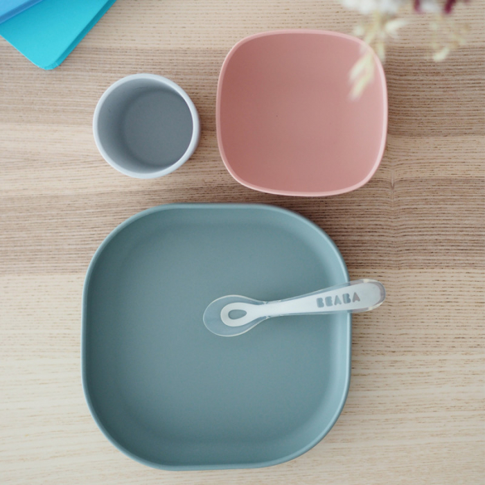 Set de masa silicon Beaba 4 piese Eucalyptus [3]