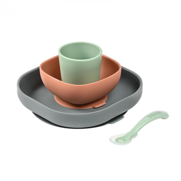 Set de masa silicon Beaba 4 piese Mineral - Copie