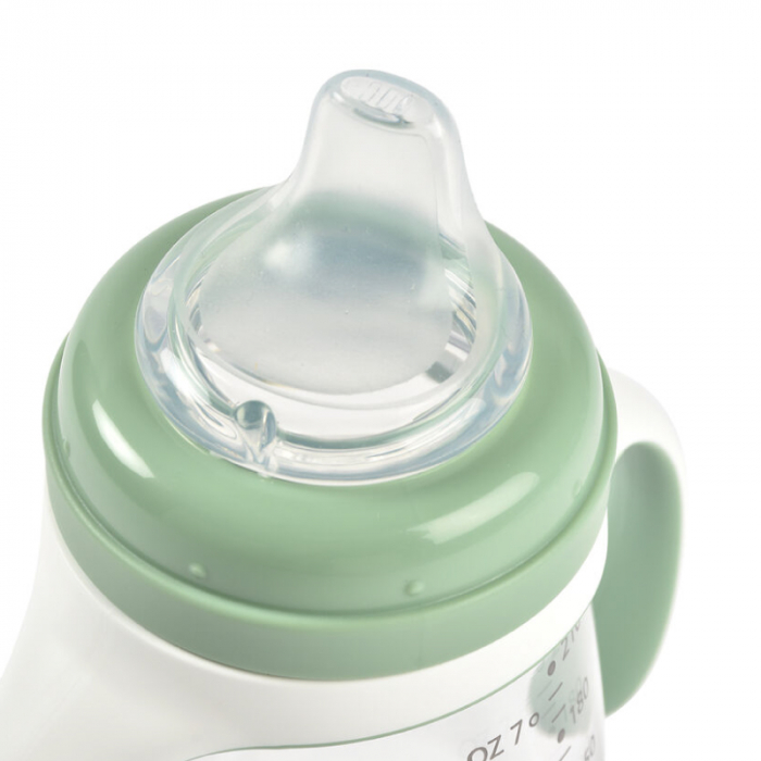 Biberon de invatare 2 in 1 din Tritan Beaba 210 ml Sage Green [4]