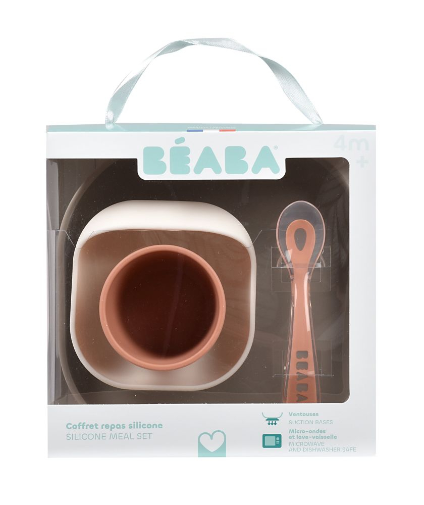 Set de masa silicon Beaba 4 piese Terracotta Gazelle [3]