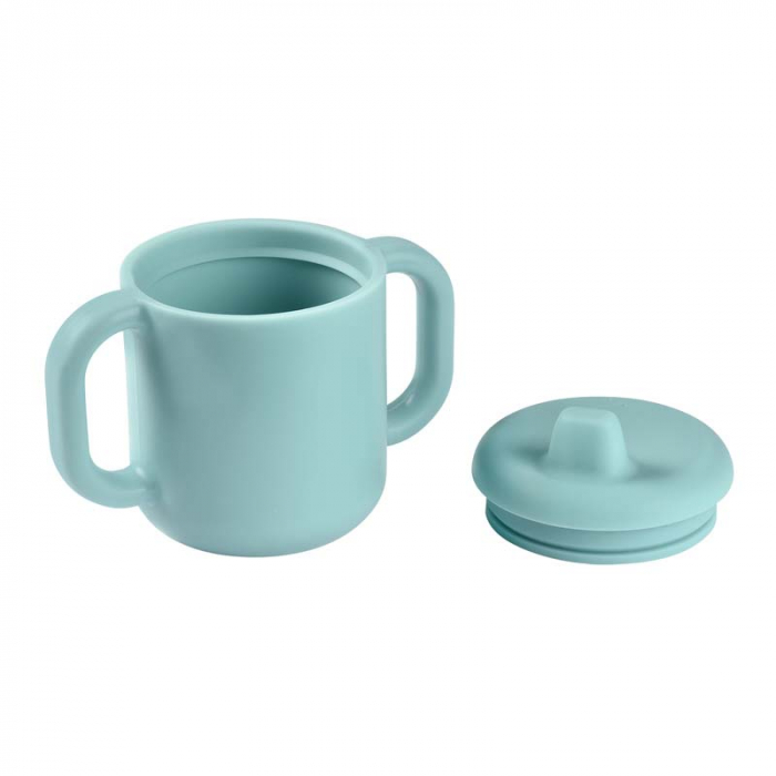 Set de masa silicon cu cana Beaba Blue [2]