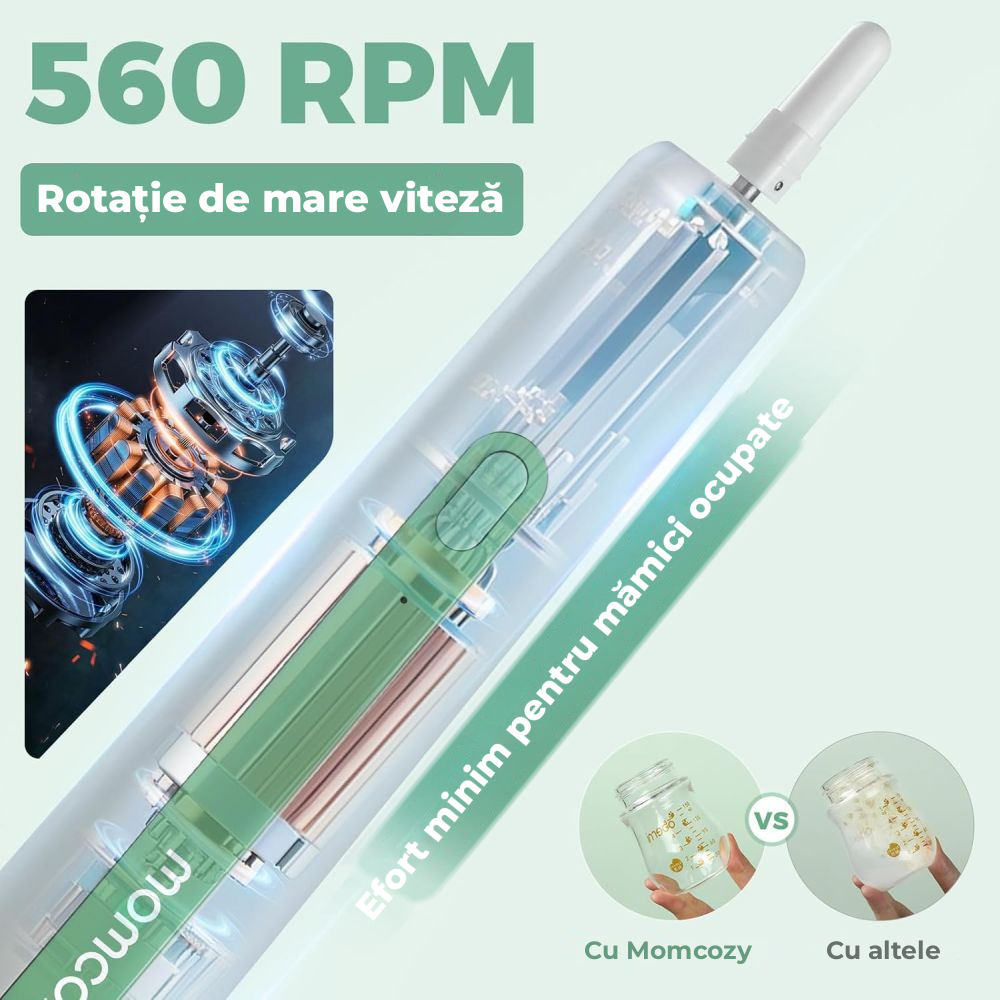 Set electric cu perie pentru biberoane Momcozy 7 in 1 Green [3]