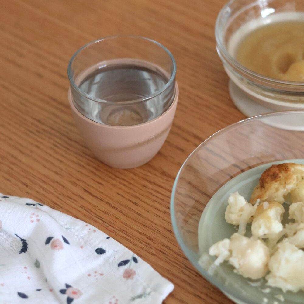 Set hranire bebe din sticla Beaba cu ventuze 3 piese Natural [3]