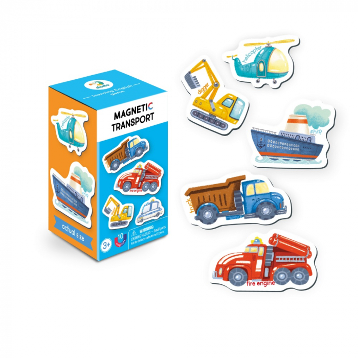 Set magnetic Dodo Invat mijloacele de transport in limba engleza [3]