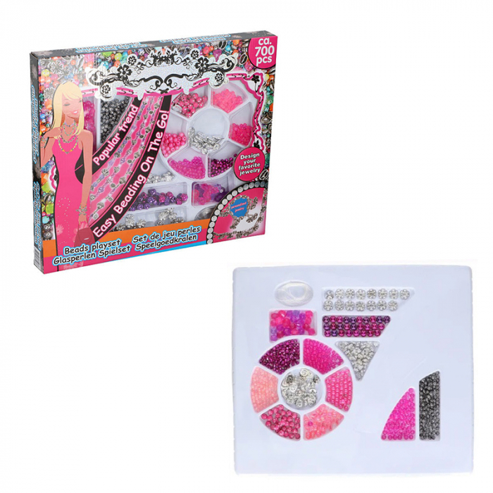 Set margele decorative Eddy Toys 700 piese Roz [2]