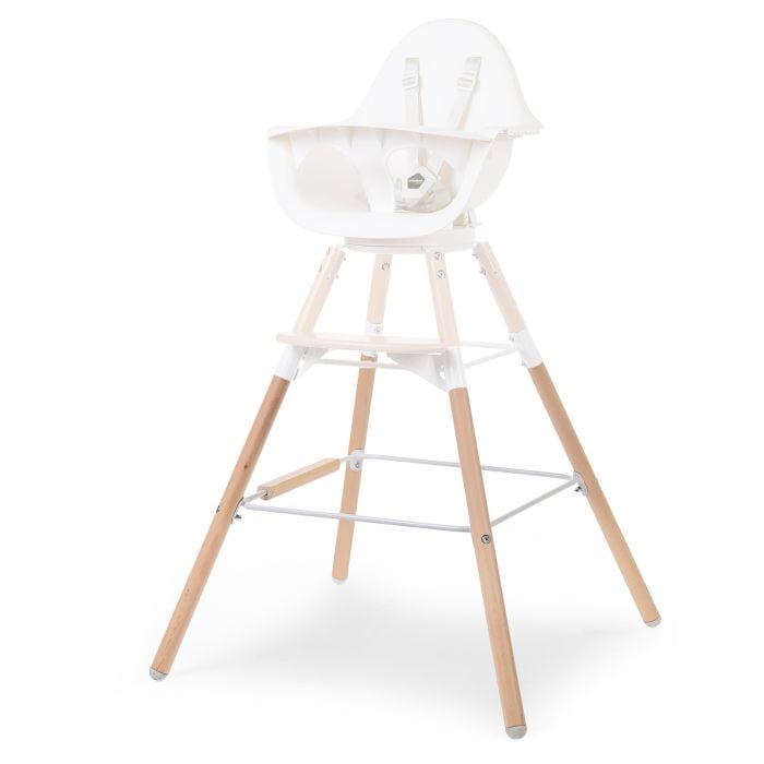 Set picioare cu suport pentru scaun de masa Childhome Evolu Natural/Alb [2]
