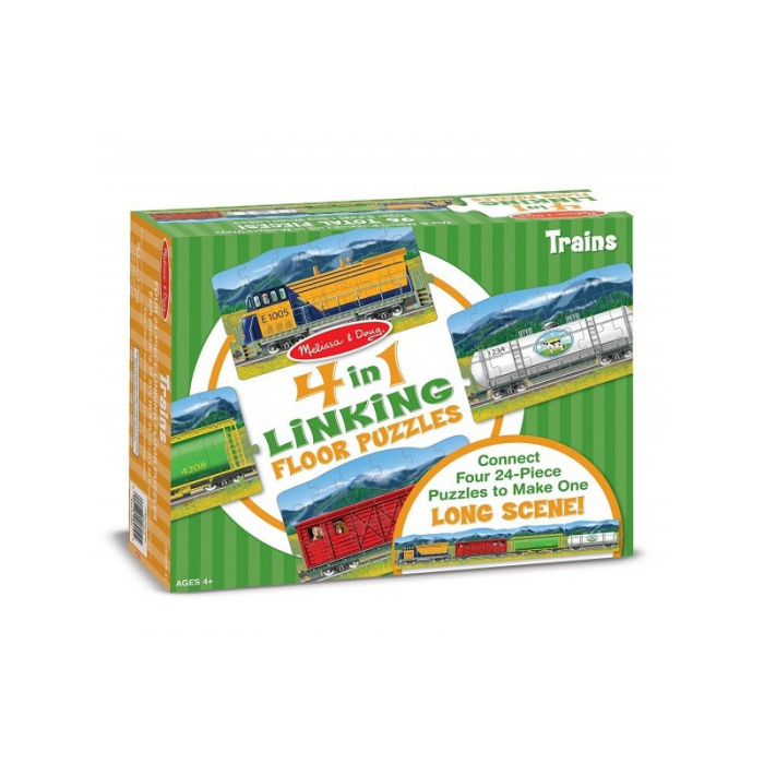 Set puzzle podea conectabile Trenuri Melissa and Doug [2]