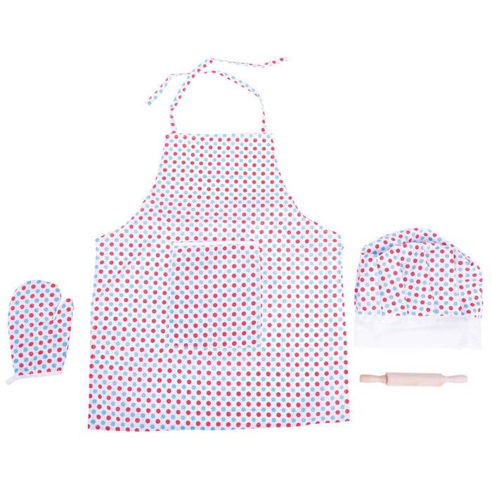 Set sortulet si accesorii alb cu buline [2]