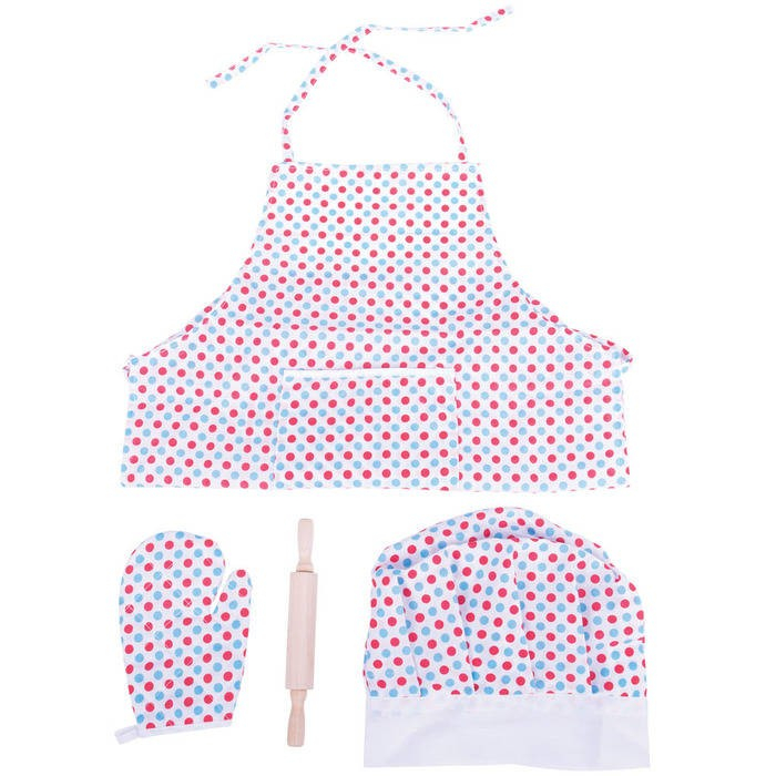 Set sortulet si accesorii alb cu buline [3]