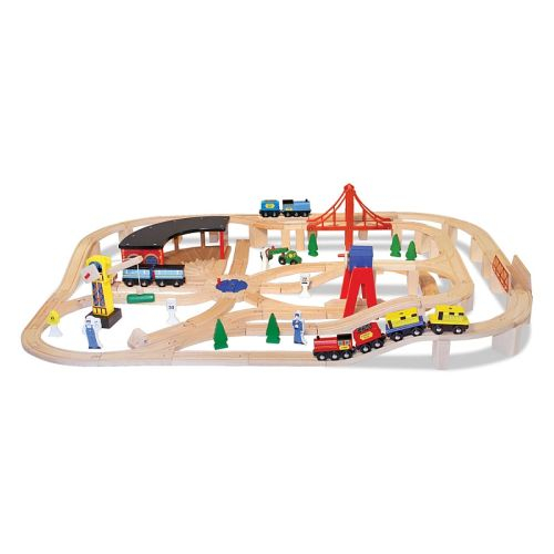 Set Trenulet din lemn cu depou Melissa and Doug [2]
