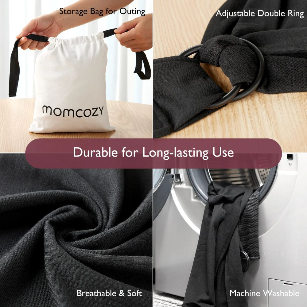 Sistem de purtare Momcozy tip wrap Black [10]