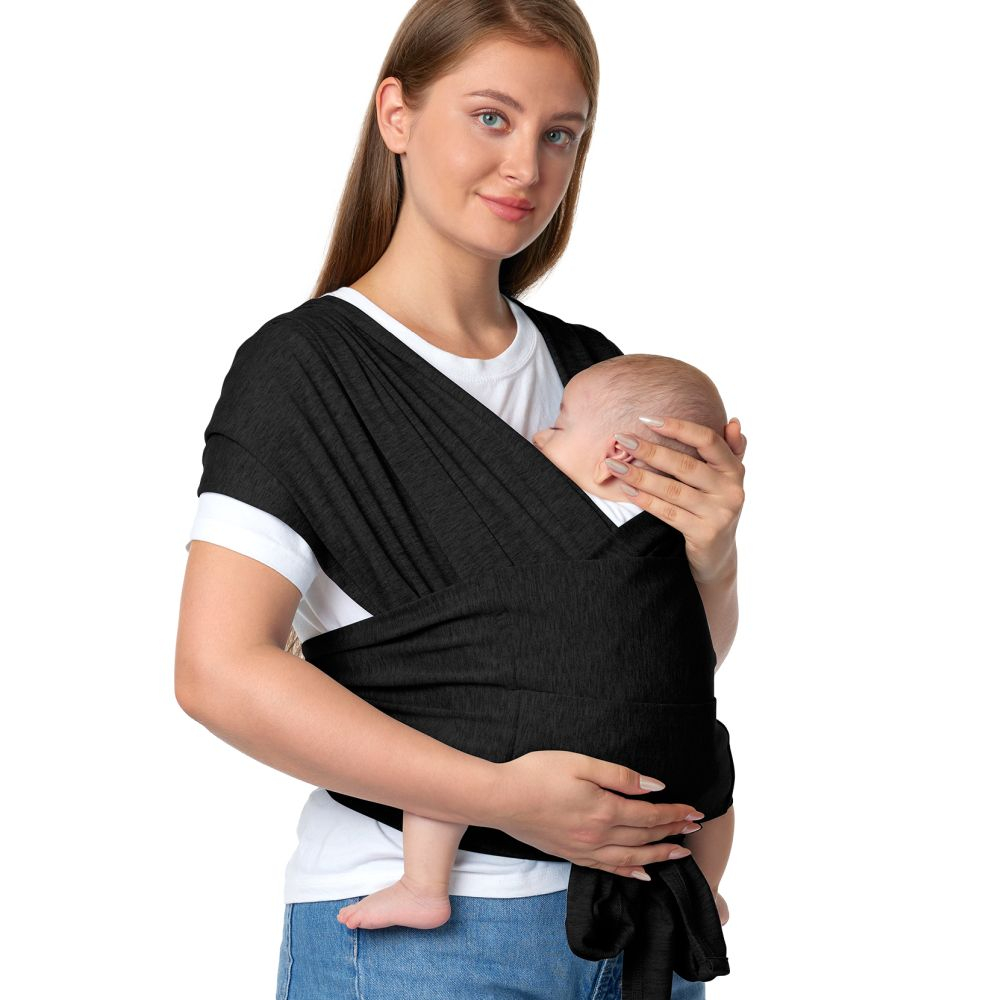 Sistem de purtare Momcozy tip wrap Black [2]