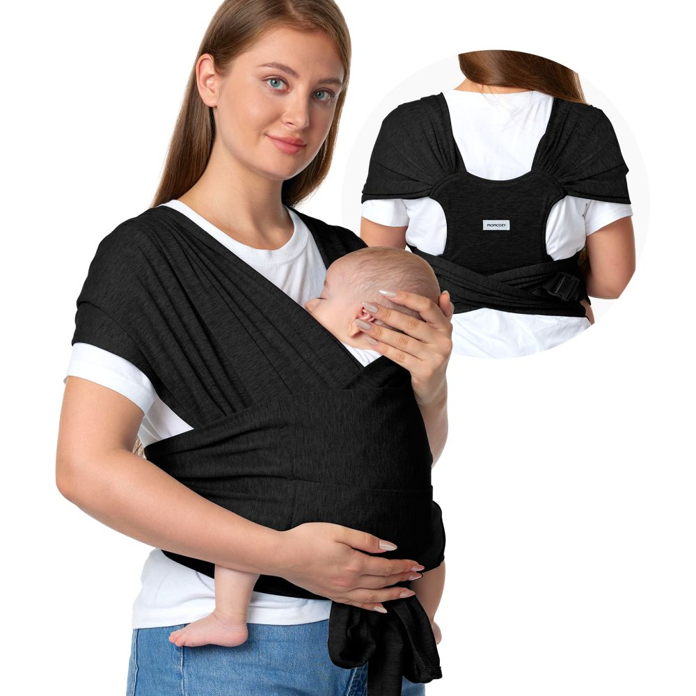 Sistem de purtare Momcozy tip wrap Black [3]