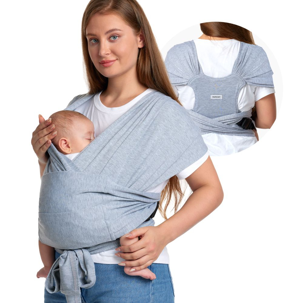 Sistem de purtare Momcozy tip wrap Grey [2]