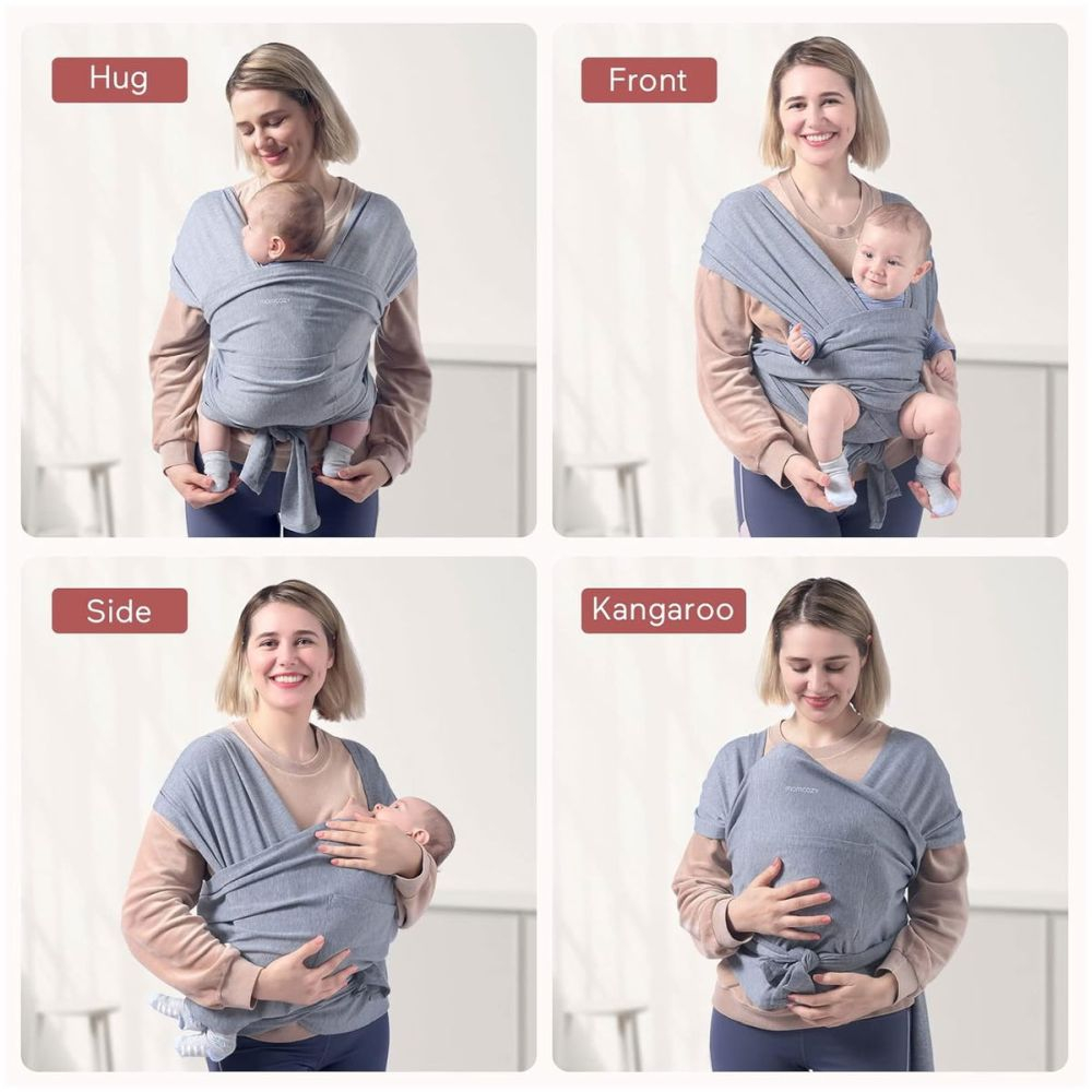 Sistem de purtare Momcozy tip wrap Grey [5]