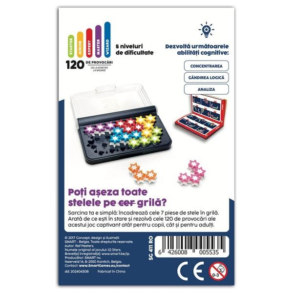 Smart Games - IQ Stars, joc de logica cu 120 de provocari [4]