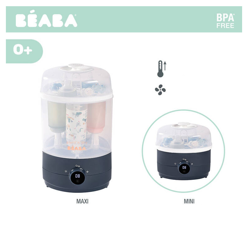Sterilizator 2 in 1 cu uscare Beaba Steril N Dry Night Blue [3]