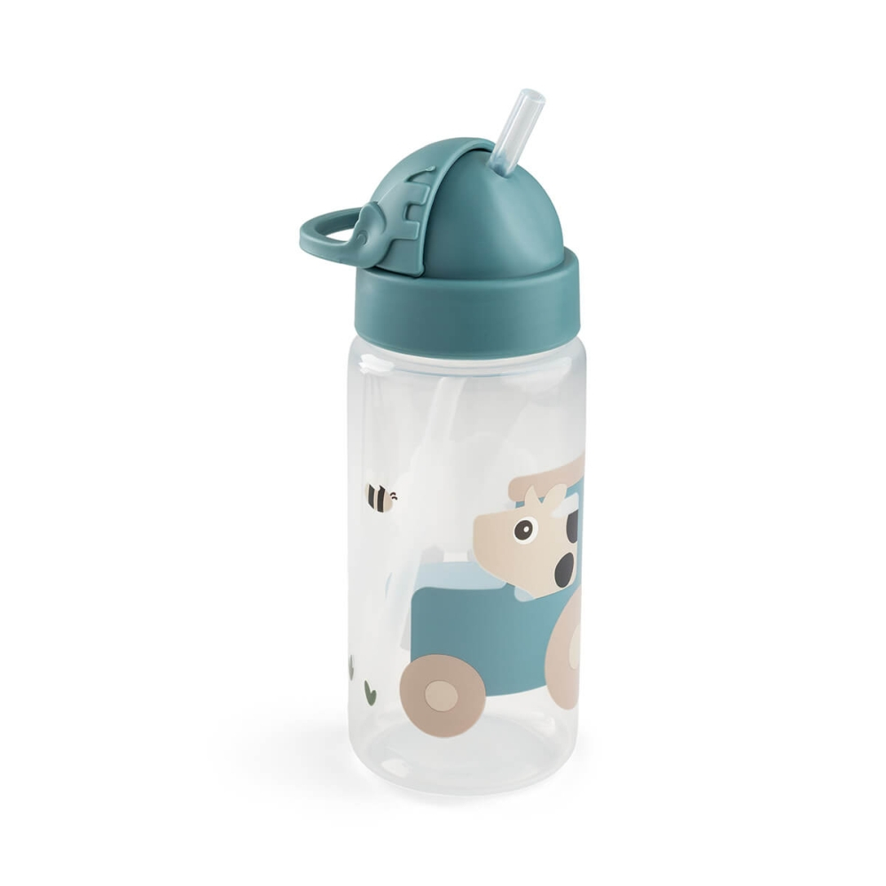 Sticla cu pai pentru copii Done by Deer Tiny Farm Albastru 350 ml [2]