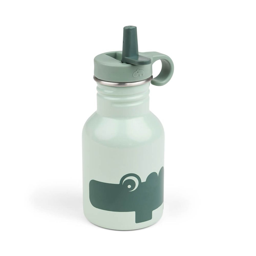Sticla metalica cu pai Done by Deer Croco Green 350 ml [3]