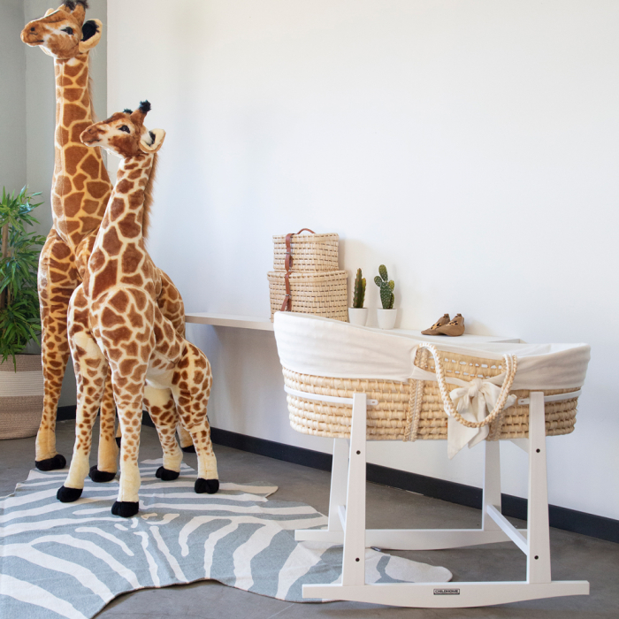 Suport balansoar Childhome pentru Cos bebe Moise, Lemn Alb-Resigilat [5]