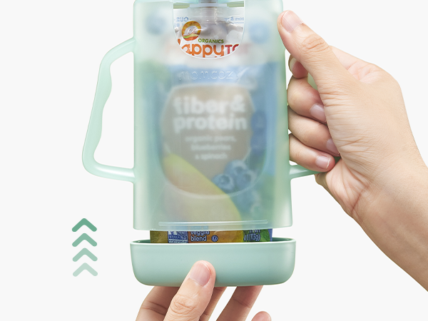 Suport pungi alimente Momcozy cu manere Green [4]