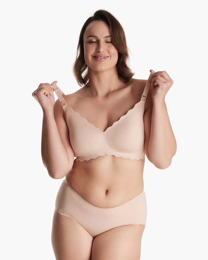 Sutien alaptare floral fara cusaturi cu sustinere Momcozy YN46 Skin S [3]