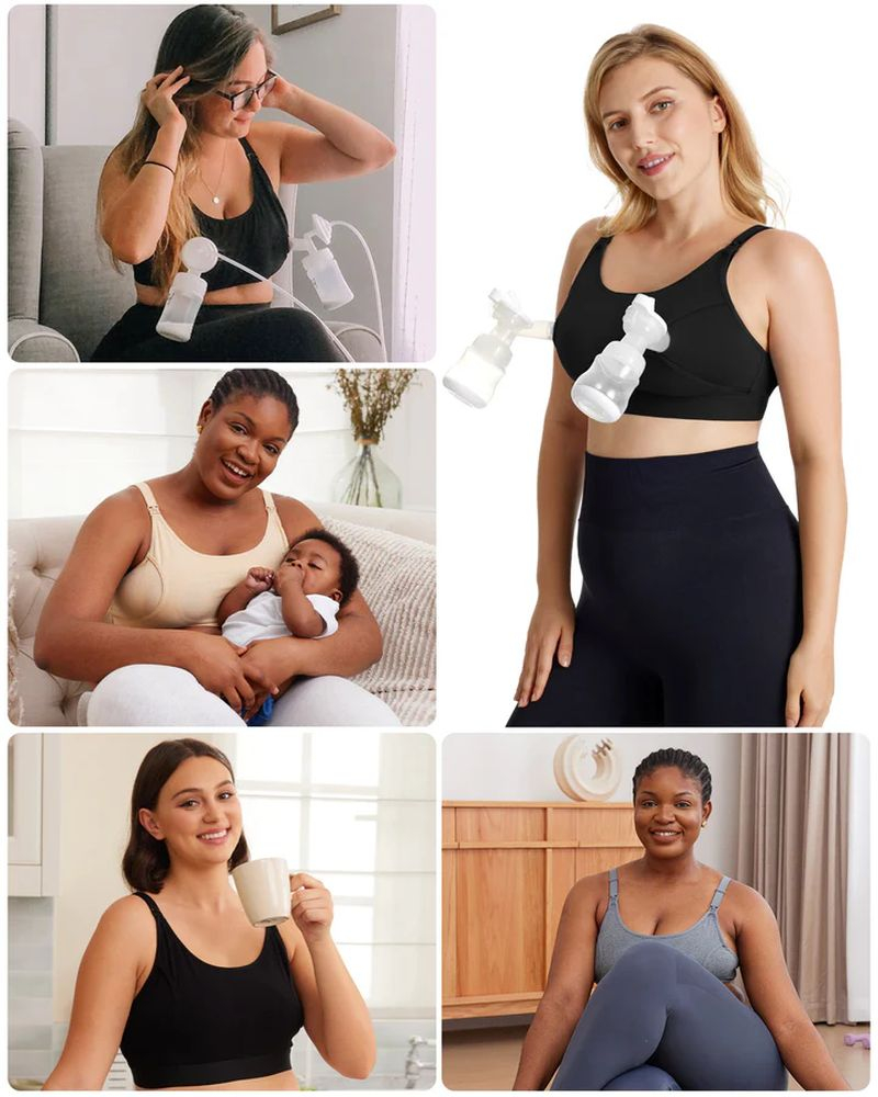 Sutien alaptare Momcozy pentru pompa de san Hands-free YN08 Black 2XL [5]
