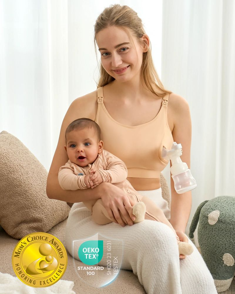 Sutien alaptare Momcozy pentru pompa de san Hands-free YN08 Skin M [4]