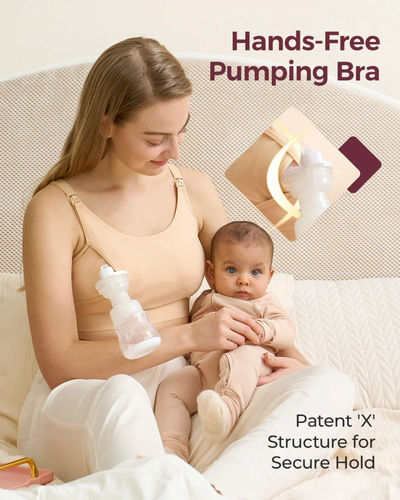 Sutien alaptare Momcozy pentru pompa de san Hands-free YN08 Skin XL [3]