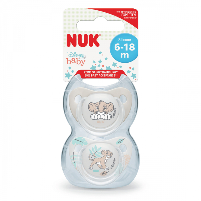 Suzeta Nuk Disney The Lion King Silicon M2, 6-18 luni, Set 2 Bucati [2]