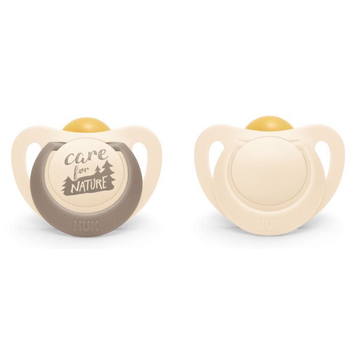 Suzeta Nuk for Nature Latex M1, 0-6 luni, Set 2 Bucati, Crem [2]