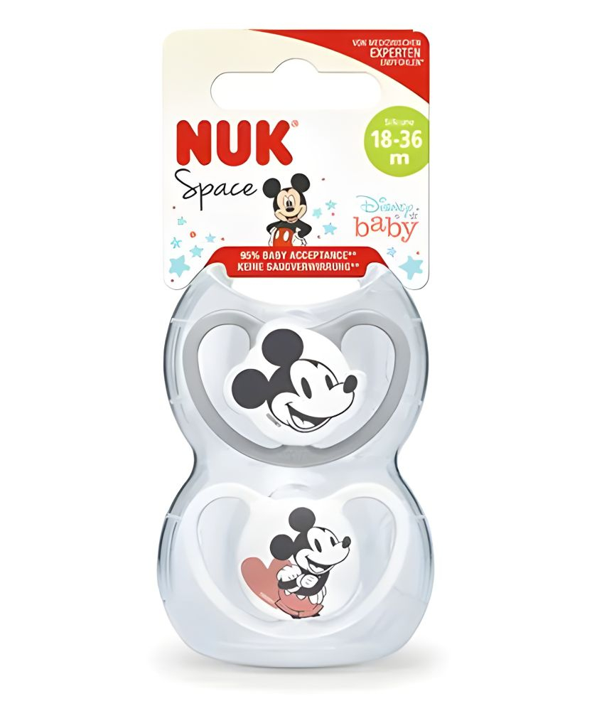 Suzeta NUK Space Disney Mickey Silicon M3 18-36 luni, Set 2 bucati [4]