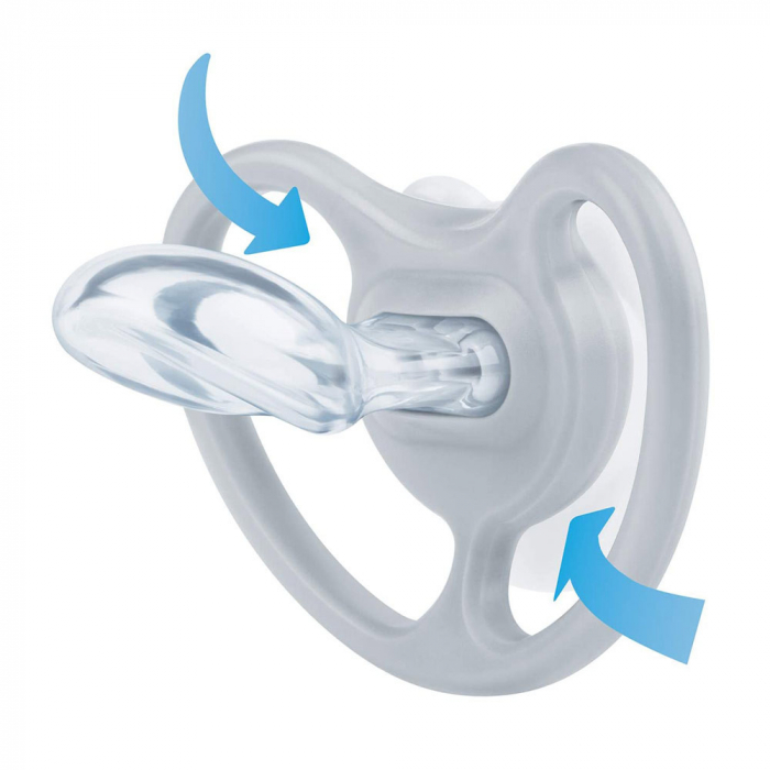 Suzeta Nuk Space Silicon M3 Rose 18-36  luni 2 Bucati Set [2]