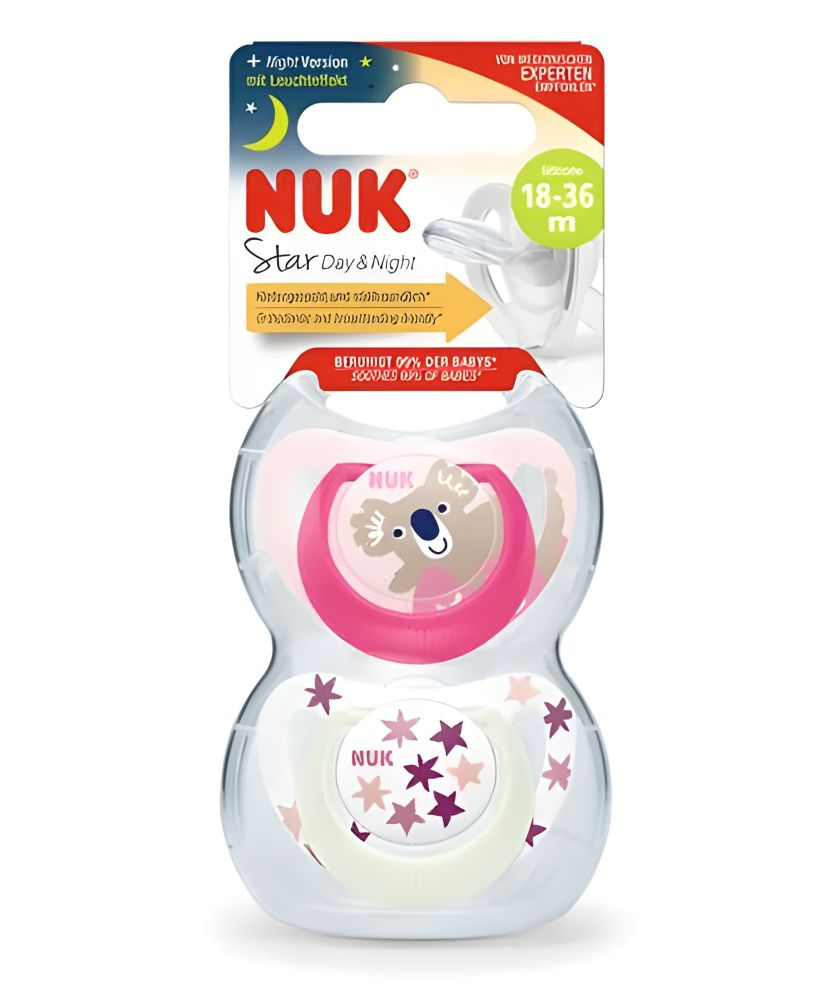 Suzeta Nuk Star Day & Night Silicon M3 18-36 luni, Set 2 bucati, Koala [3]