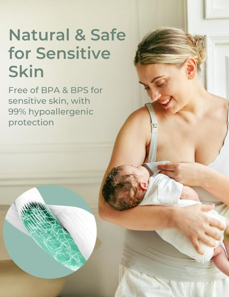 Tampoane de alaptare din bambus Momcozy biodegradabile 80 buc [5]