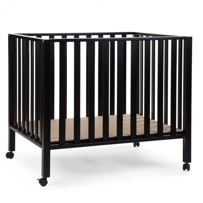 Tarc Childhome 94 cu roti 75x95 cm Lemn, Black [2]