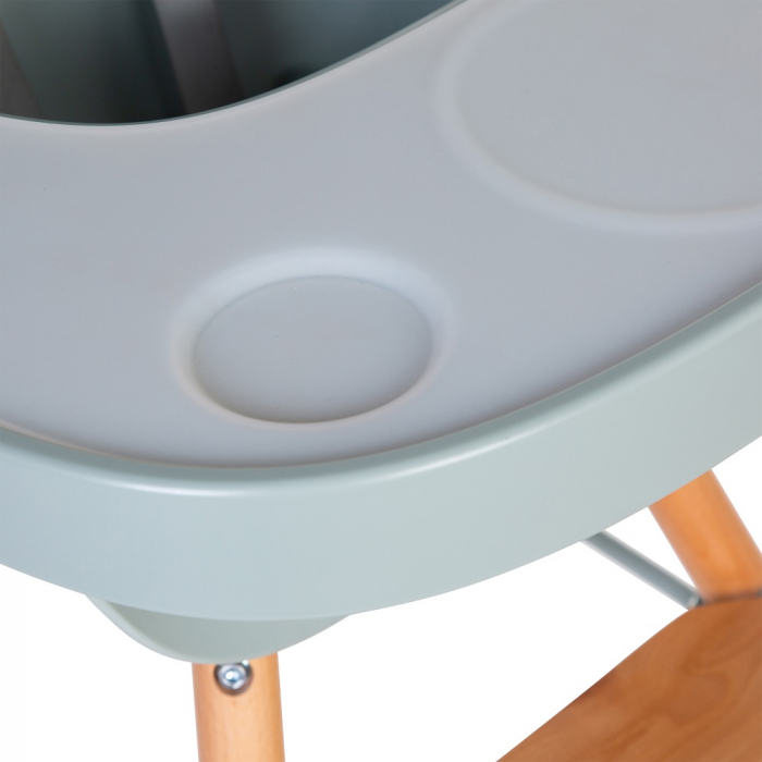 Tavita scaun de masa Childhome Evolu + Protectie din silicon, Menta [3]