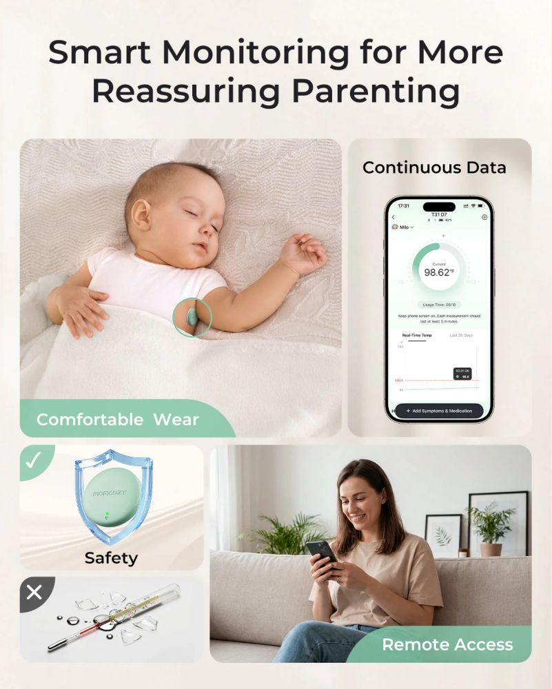 Termometru smart pentru bebelusi Momcozy T31 cu aplicatie [10]