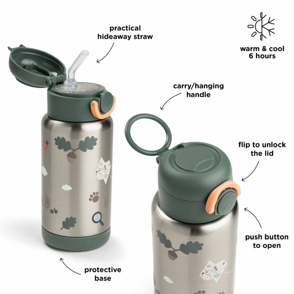 Termos Done by Deer Tiny Trails Green 340ml [4]