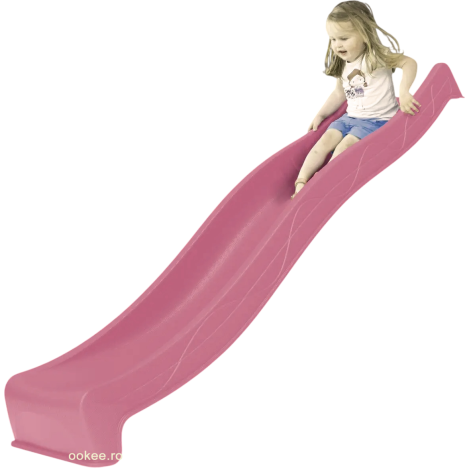 Tobogan 2.90 m Sline HDPE Roz Pastel KBT cu duza de apa
