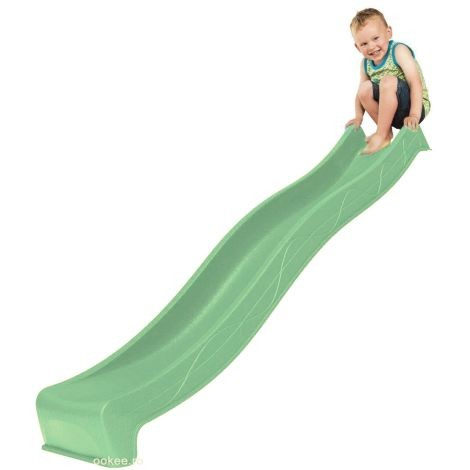 Tobogan 2.90 m Sline HDPE Verde Pastel KBT cu duza de apa