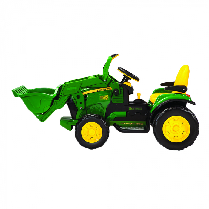 Tractor electric Peg Perego JD Ground Loader, 12V, +3 ani, Verde / Galben [2]