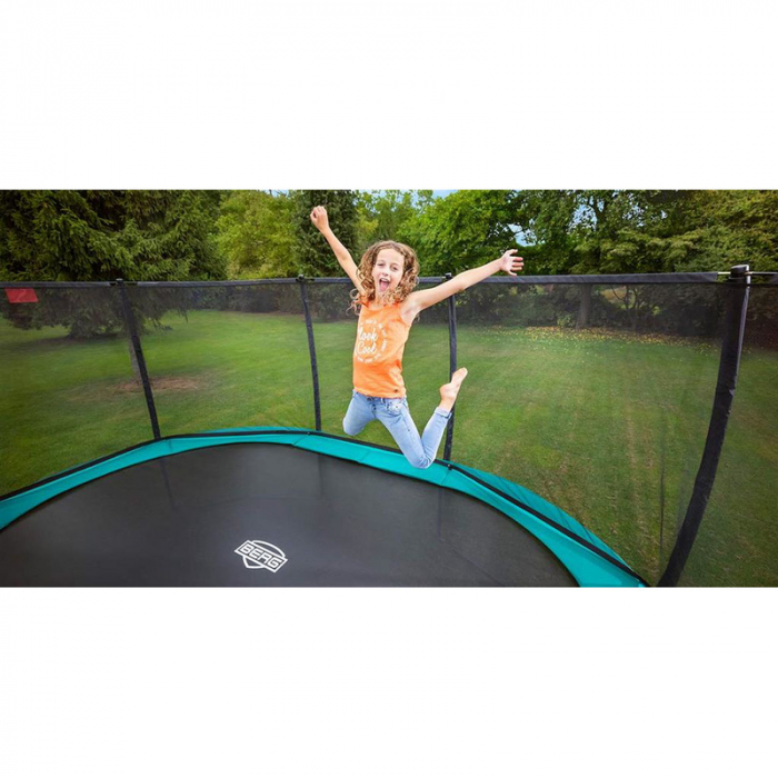 Trambulina Berg Grand Champion Regular Verde cu Plasa Deuxe 470 x 350 [2]