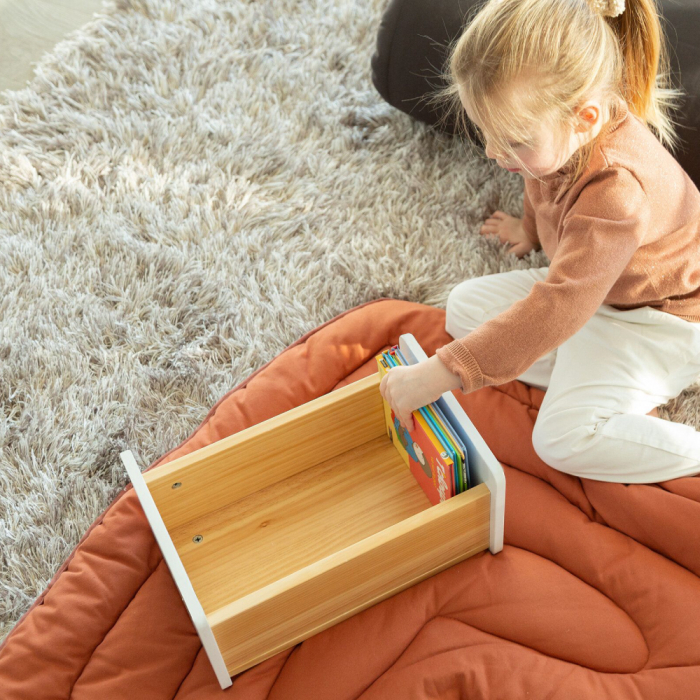 Treapta inaltator Childhome 35x23x18 cm Lemn Natural/Alb [6]